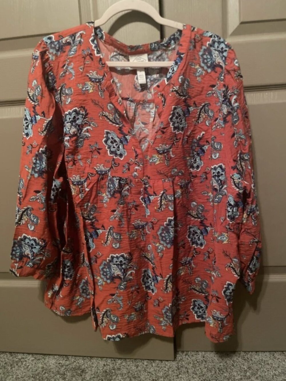 Long sleeves blouse top woman size 3X